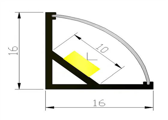 OEM LED Şerit Işıklandırma için Anodizing Alüminyum Ekstrüzyon Profilleri ISO9001